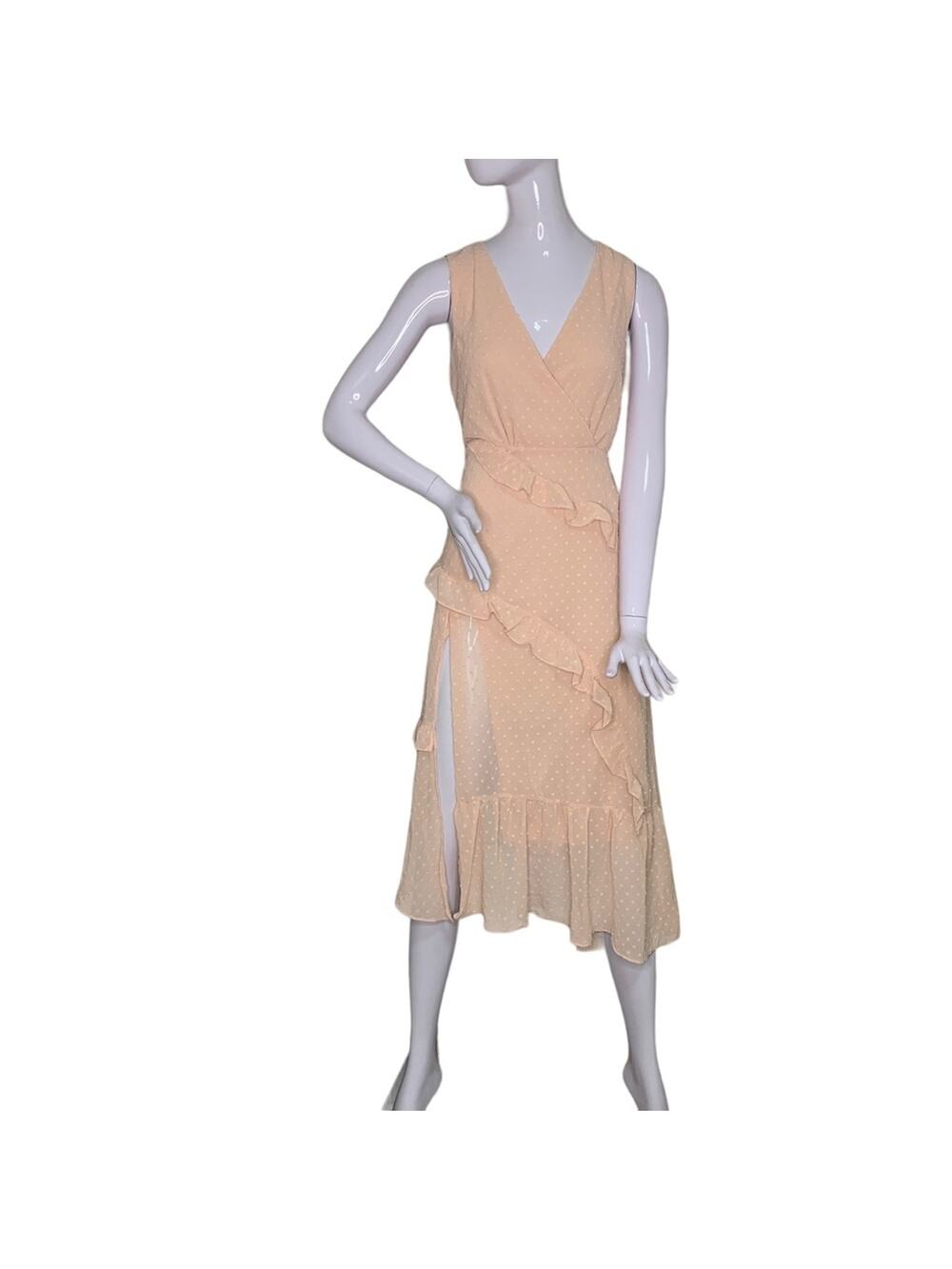 HYFVE Pale Pink Sleeveless Hidden Zipper on Side Full Lining Size S